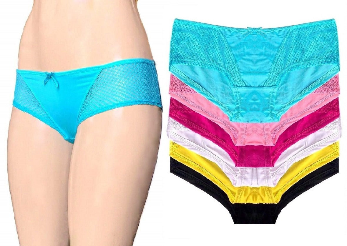 Sheer Side Netting Bikini Panties
