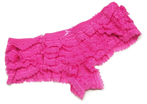Ruffle Tiered & Sheer Lace Cheeky Panties