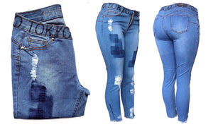 Mid-Rise Skinny Denim Push-Up Jeans