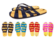 Casual Striped Flip Flop Sandals