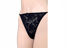 Sheer Front & Floral String Thongs