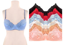 Unlined Floral Lace Semi-Sheer Bras