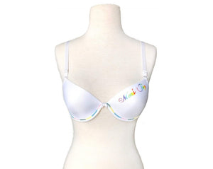 Colorfully Contoured "Sexy Text" Bras