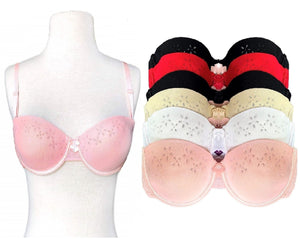 Cutouts & Mesh Overlay Full Cup Bras