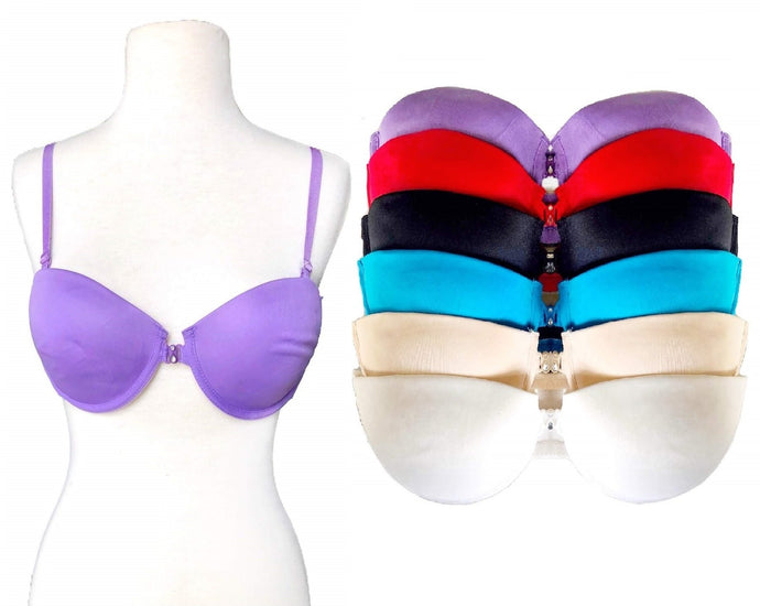 Convertible Front Close Bras with Rhinestones