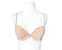 Full Coverage Striped Bras with Frilly Hems