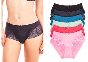 High Waist Silky Lace Full Coverage Panties