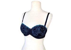 Scalloped Floral Contrast Decorative Bras