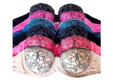 Scalloped Floral Contrast Decorative Bras