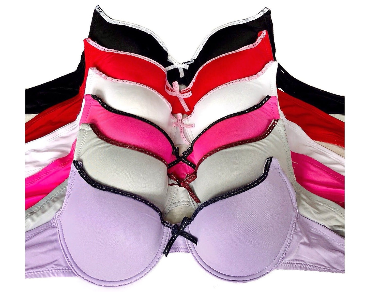 Gently Padded Smooth Contrast Bras