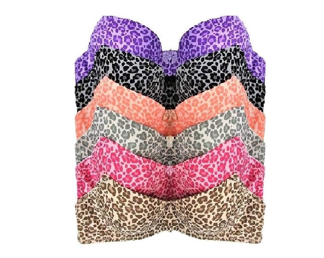 Full Coverage Wide Band Cheetah Bras