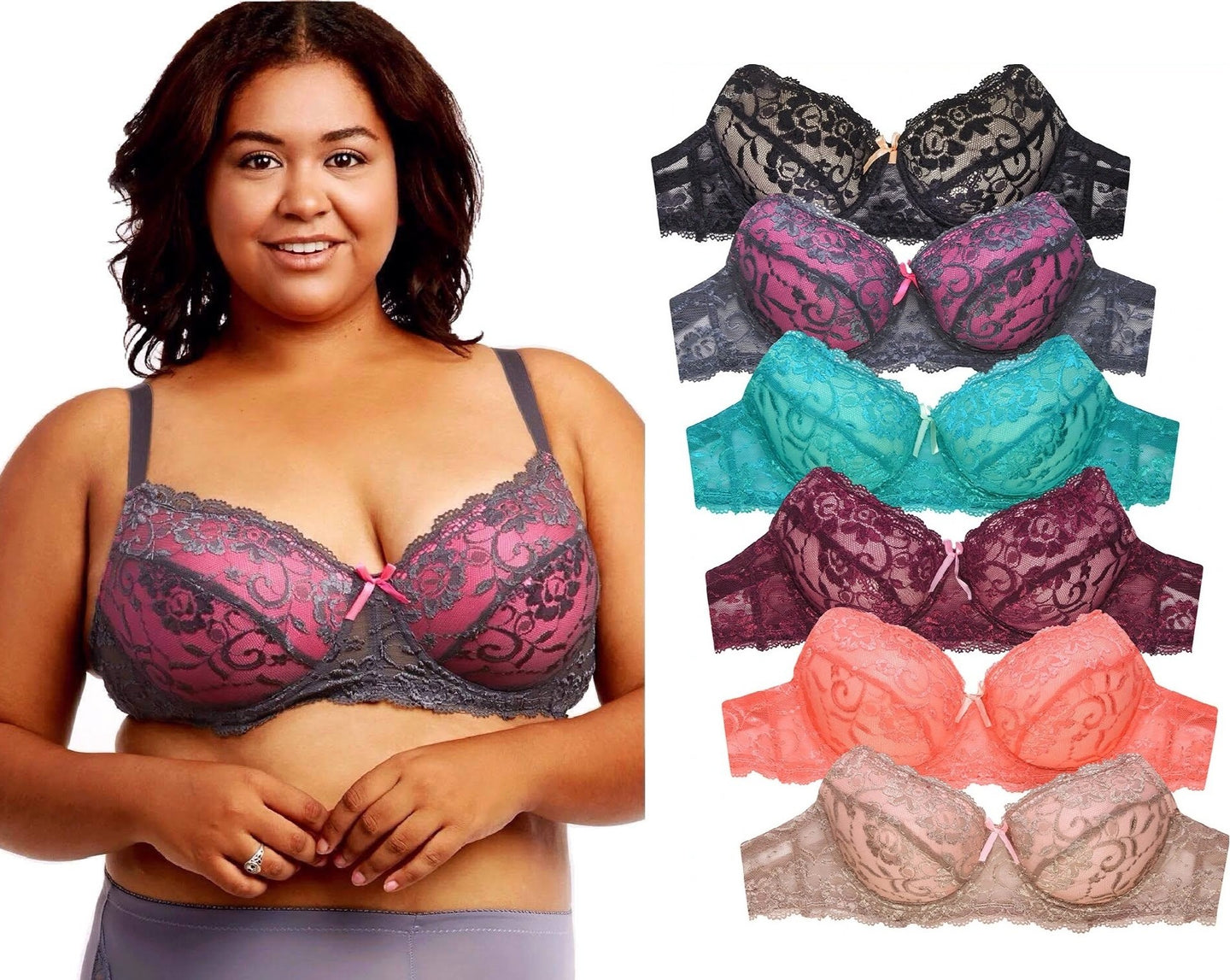 Lace & Scallop Bras & Wide Wing