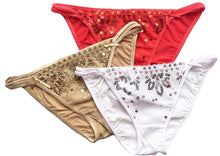 Sequin Front and Strappy Side Panties