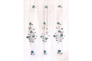 Sheer Curtains with Floral Embroideries (2 Pack)