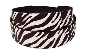 Striped Zebra Leather Belt
