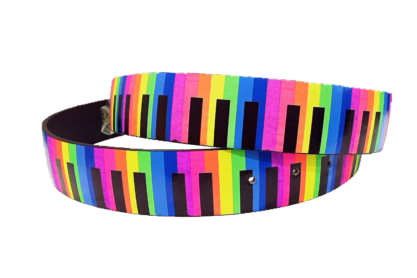 Musical Rainbow Piano Keyboard Leather Belt