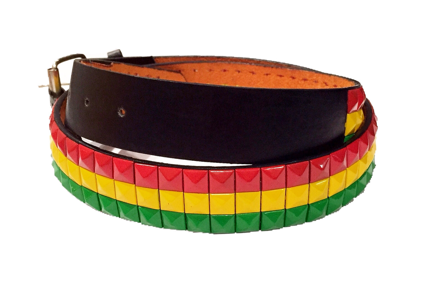 Studded Jamaican Leather Belt