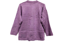 Chunky Cable Knit Sweater Cardigan (Lavender)