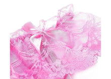 Sheer & Stretchy Lace Garter Belt with Bow