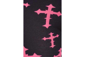 Cross Designed Leggings (Pink)