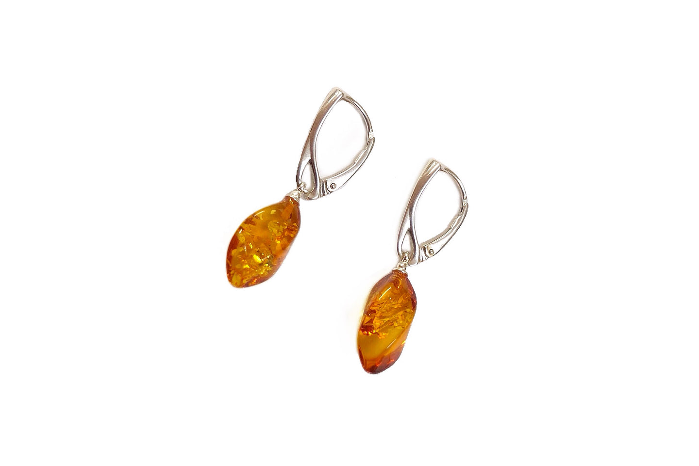 Natural Baltic Amber Gemstone Earrings