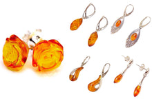 Natural Baltic Amber Gemstone Earrings