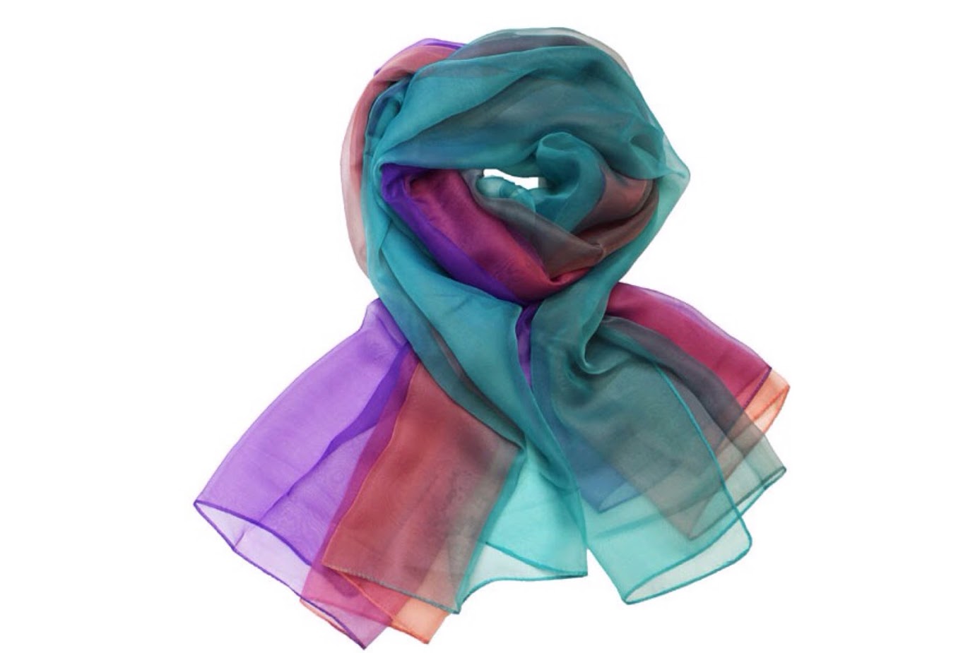 Ombre Sheer Chiffon Sarong Wrap Cover Up Scarf