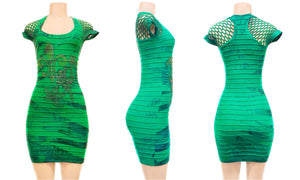 Fleur-De-Lis & Rhinestone Bodycon Dress